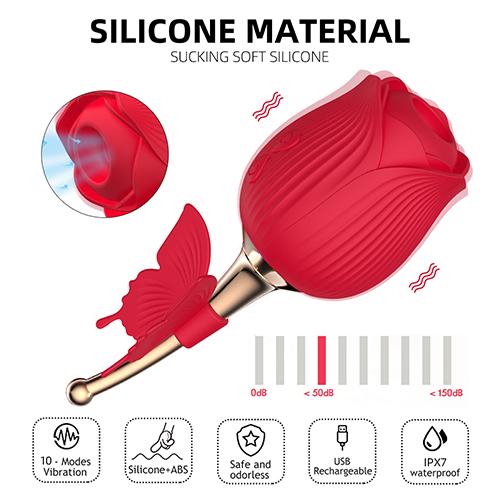 Rose Shape Vaginal Vibrator Stimulation