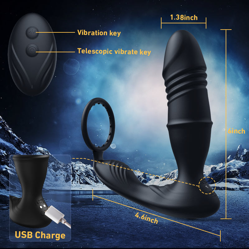 Pre-saleMurphy-APP/Controller & 9-Telescopic / Vibration & Penis Ring