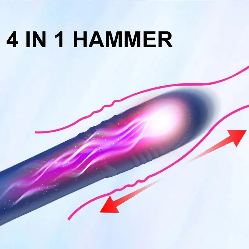 Vibrbud Love hammer - Vibrating Sucking Telescopic Hammer Vibrator