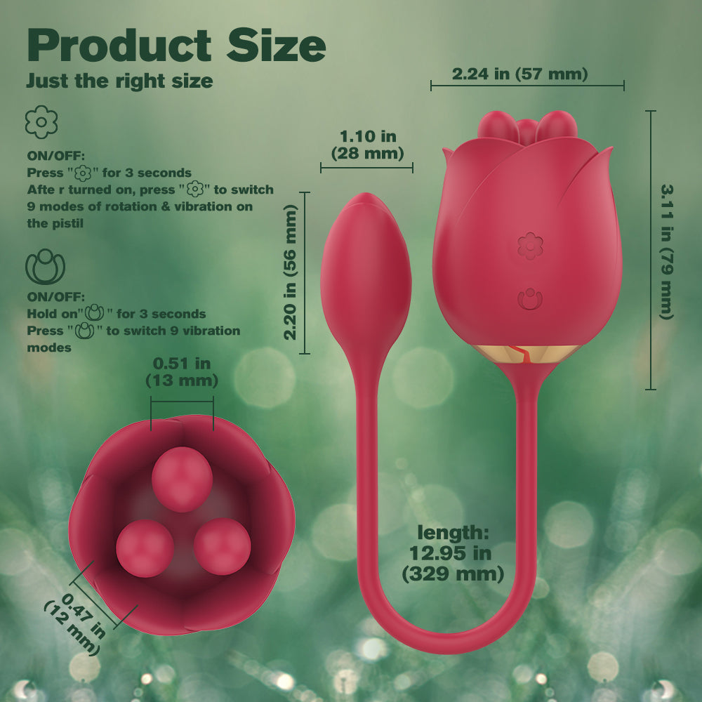 2 In 1 Rose Toy With Bullet Vibrator
