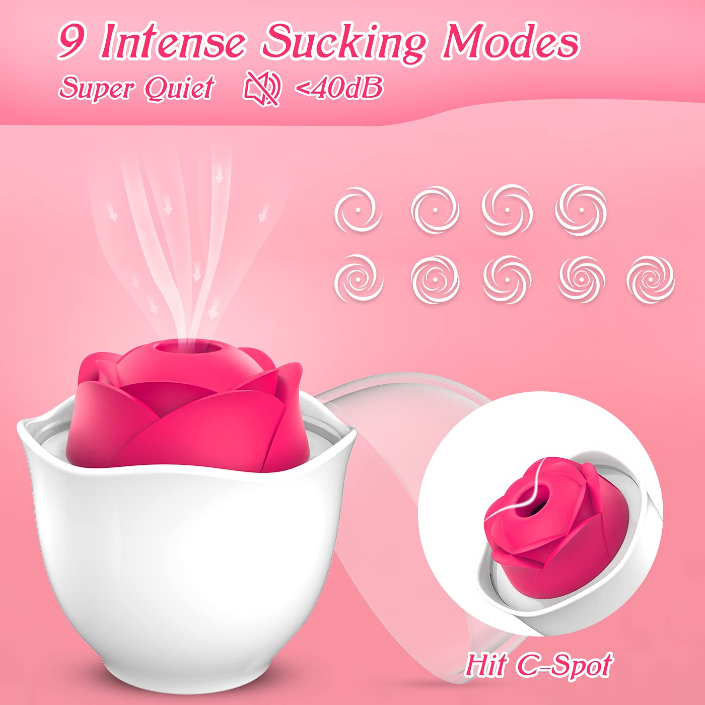 Eggshell Rose Sucking Vibration