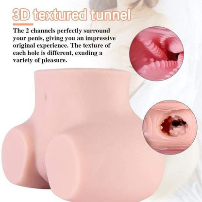 4.36lb Garnet Swollen Pussy Dual Holes Doggy Style Charming Realistic Buttock