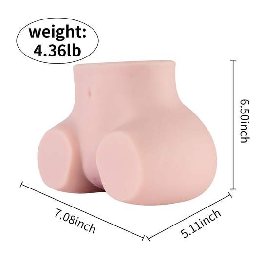4.36lb Garnet Swollen Pussy Dual Holes Doggy Style Charming Realistic Buttock