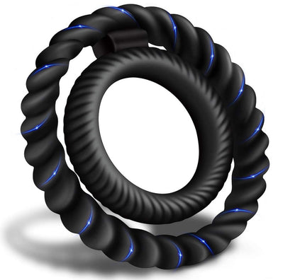 Silicone Dual Penis Ring, Premium Stretchy Longer Harder Stronger Erec