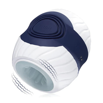 10 Vibration Transparent Male Masturbatior with Controlling Handle