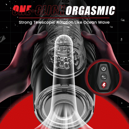 Carl-7 Thrusting & Rotating Modes with Strong Suction Cup for Penis Stimulation Male Masturbator Cup