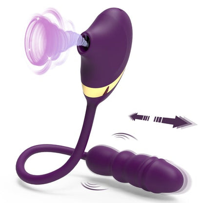 ALFA Sucking Vibrator Thursting Dildo Plug