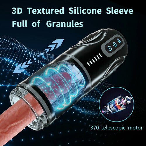 Ultra-Technical Hands-free 7 Telescopic Rotation Modes Male Masturbator Cup