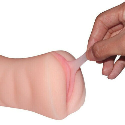 7.09“ Dual Holes Oral Sex Pussy Two Cock Rings Male Masturbators
