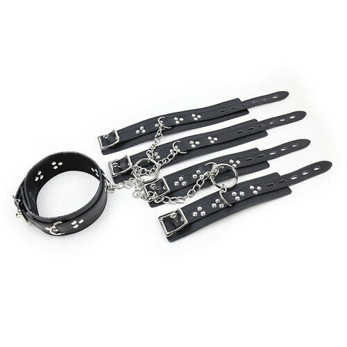 Neck Collar Arms and Wrist Cuffs Bondage Gear