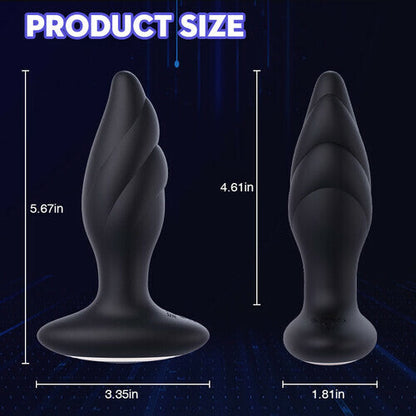 Plume Large Size 9 Vibration Anal Vibrator Butt Plug