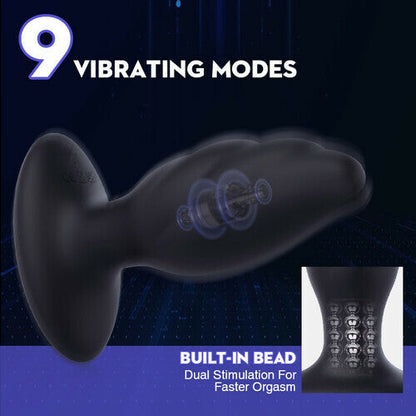 Plume Large Size 9 Vibration Anal Vibrator Butt Plug