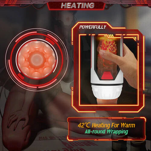 Roger One-click Orgasm with 4 Thrusting & Heating Future Machina Masturbator Cup