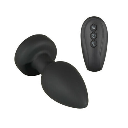 Acmejoy Remote Control Vibrating Training Anal Plug with Flashing Light Base
