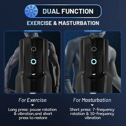 ACMEJOY-360°  Wrapped 7 Rotating Vibrating Handheld Electric Masturbator