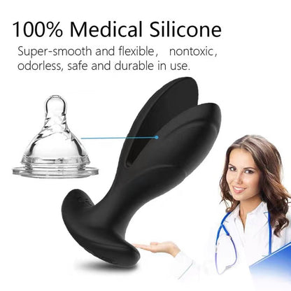 Monster Expansion Anal Plug with Electric Shock Pulse Vibrator