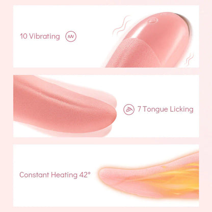 Clit Licking Tongue Vibrator with G Spot Stimulator