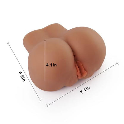 3.25lb Sex Proficient Rounded Butt Lustful Labia Realistic Masturbator in Sexy Brown