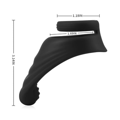Silicone Erection Enhancing Dual Dick Ring with Taint Teaser