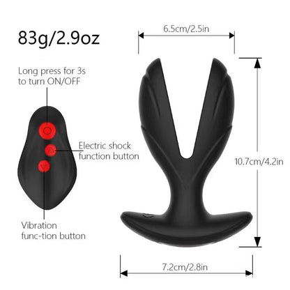 Monster Expansion Anal Plug with Electric Shock Pulse Vibrator
