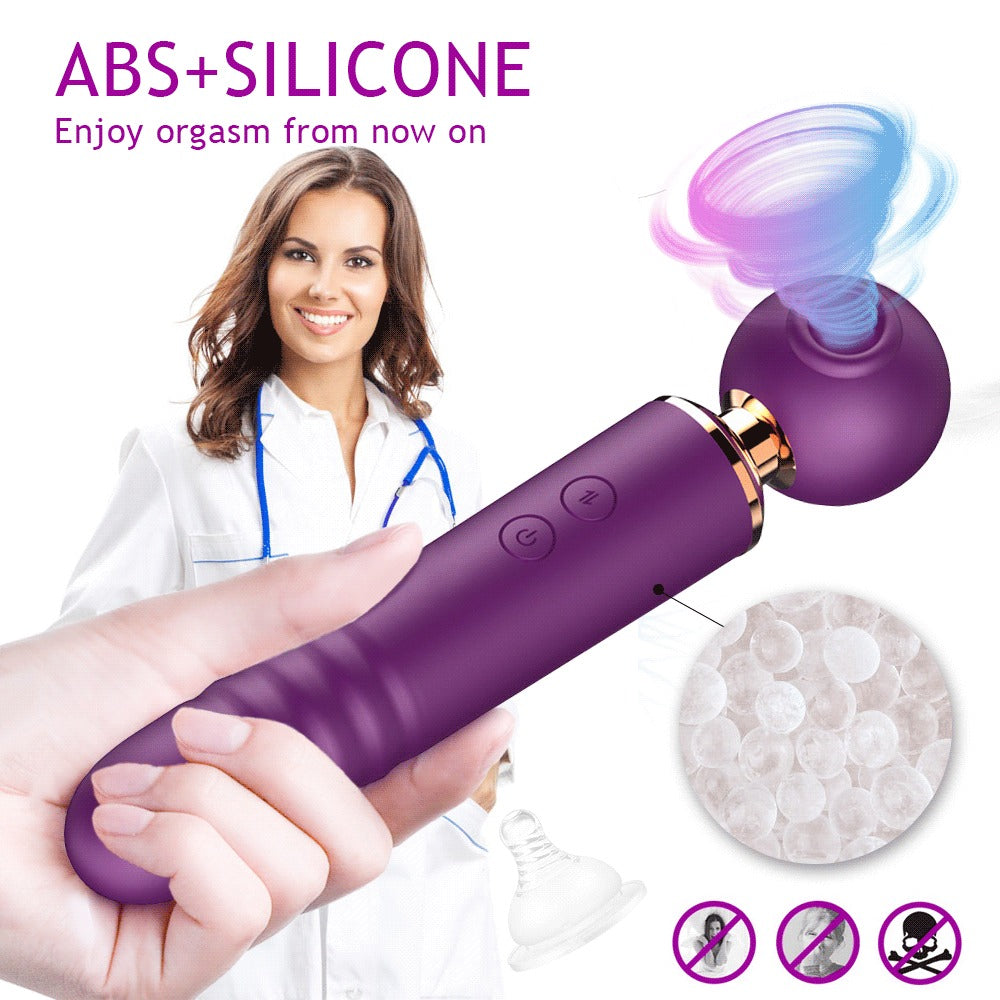 Cute Pier - 2 In 1 Powerful Clitoris Vibrators Magic Wand Av Massager