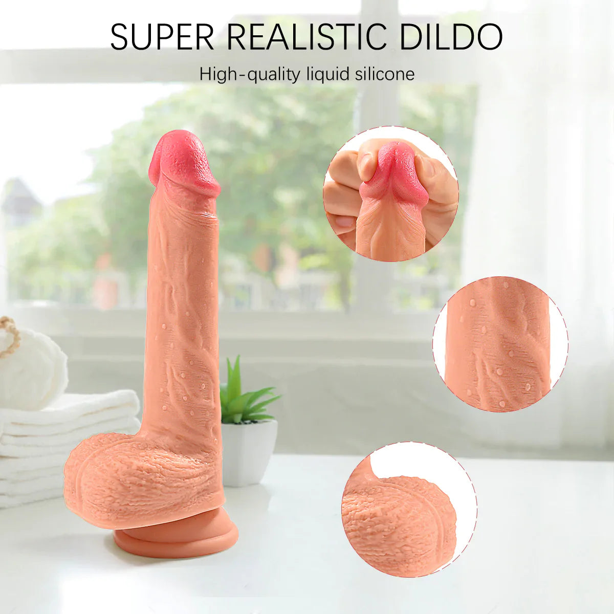 8 Vibration Modes Auto Huge Dildo 8.7 inch G-Spot Thrusting