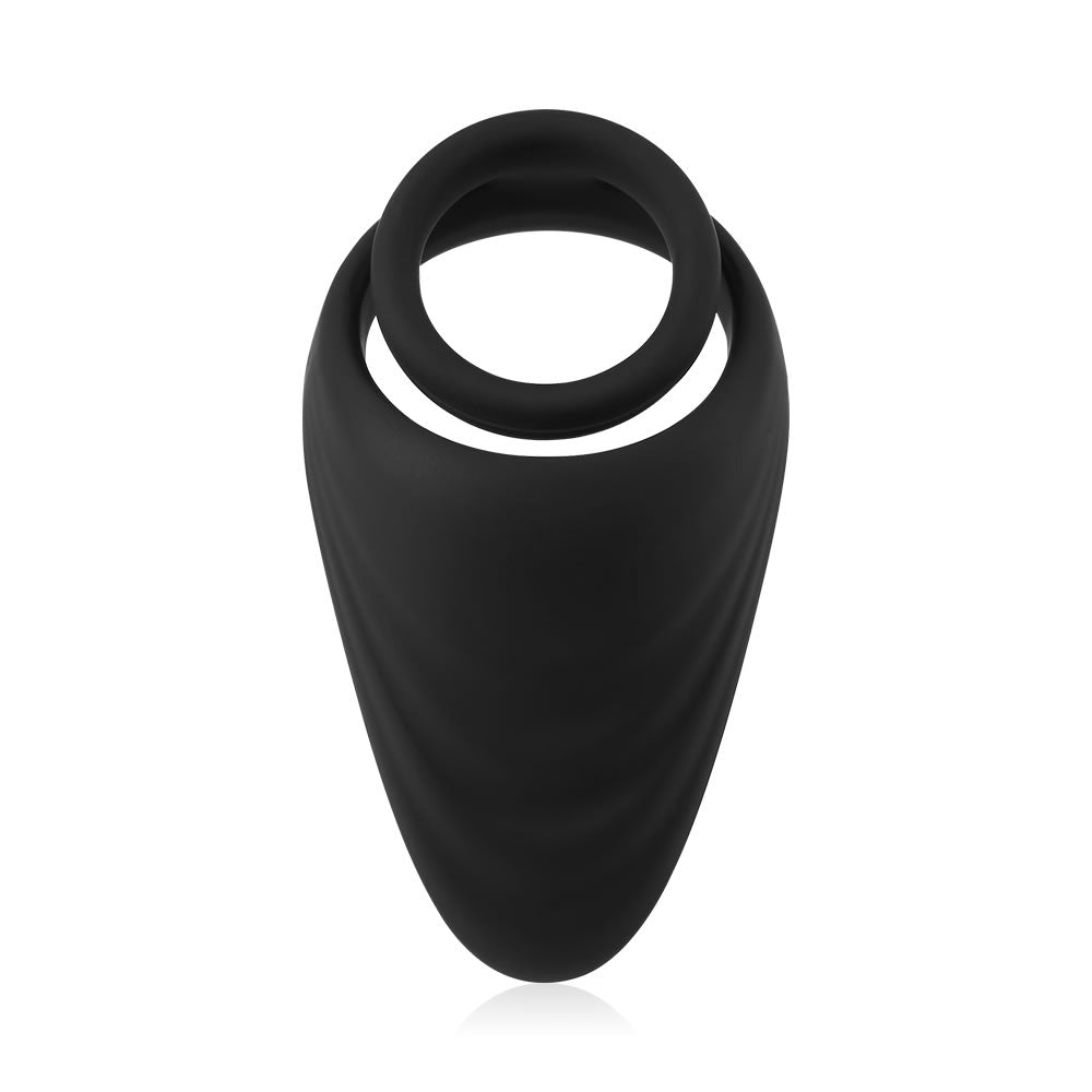 Silicone Erection Enhancing Dual Dick Ring with Taint Teaser