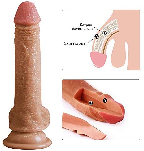 Thrusting & Rotating Realistic Dildo (size: 8.7 Inch)