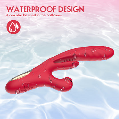 3-in 1 Suction & Thrusting Vibrator With Tongue For Clitoris & G-spot