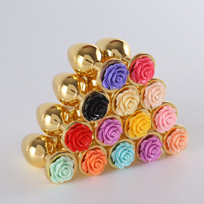 Rose Flower Stainless Steel Anal Plug