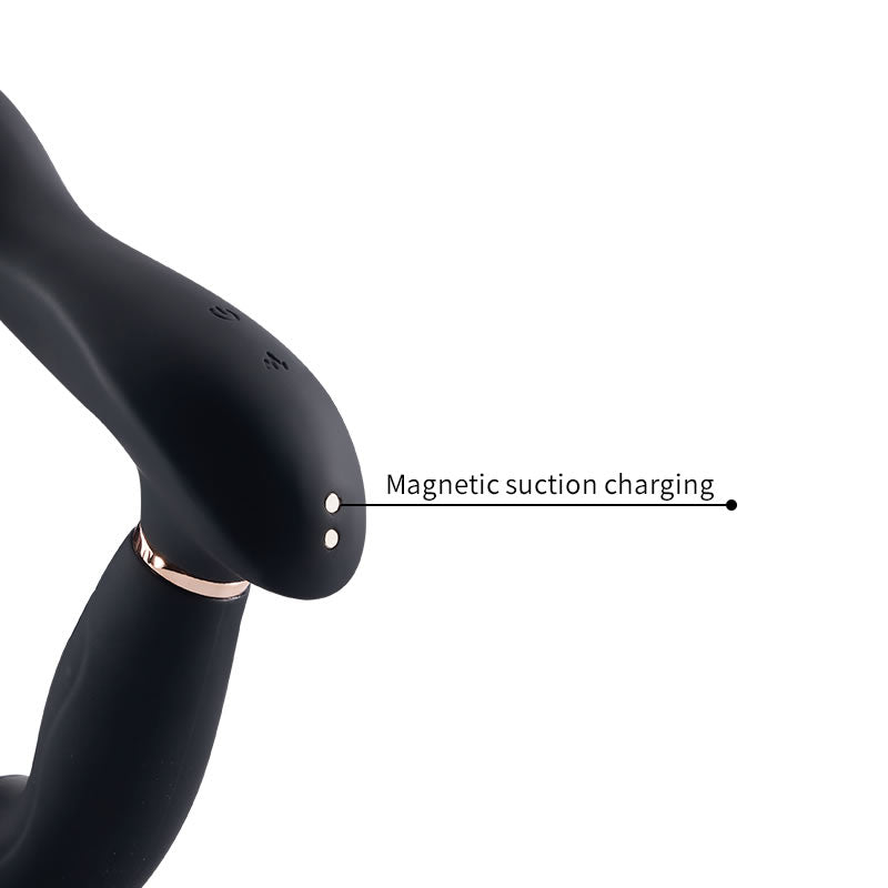 Bill 7X7 Vibrating & Pulsating Balls& Heating Teasing Butt Plug with C
