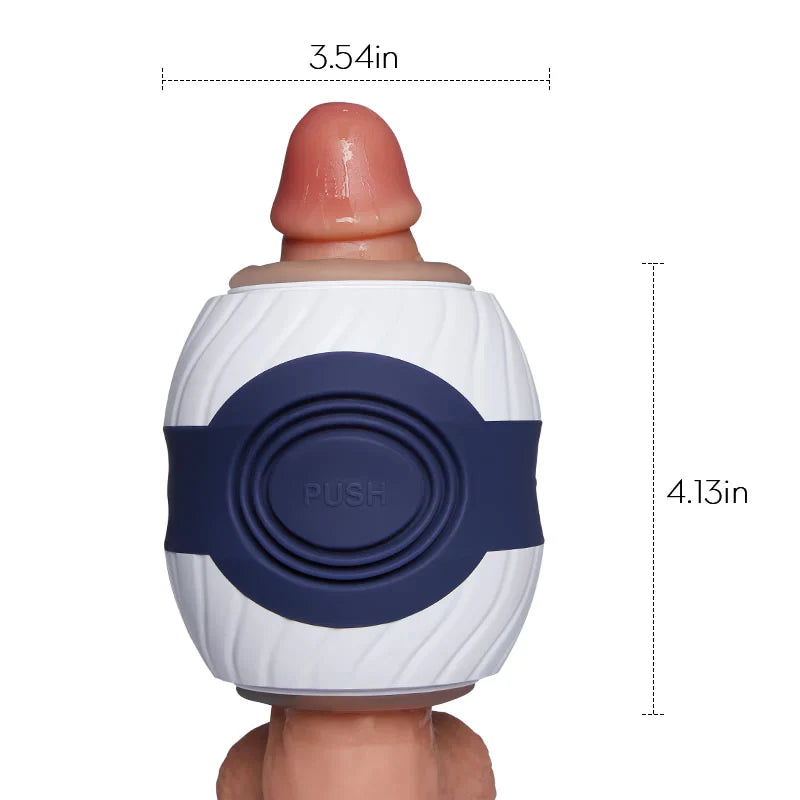 10 Vibration Transparent Male Masturbatior with Controlling Handle