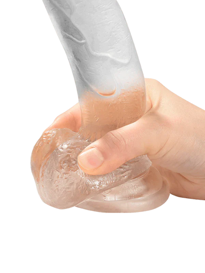 Realistic Transparent Strong Suction Cup Flexible 7 inch Dildo