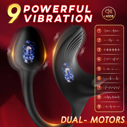 Zenith - Spherical Vibrating Anal Plug with Penis Rings