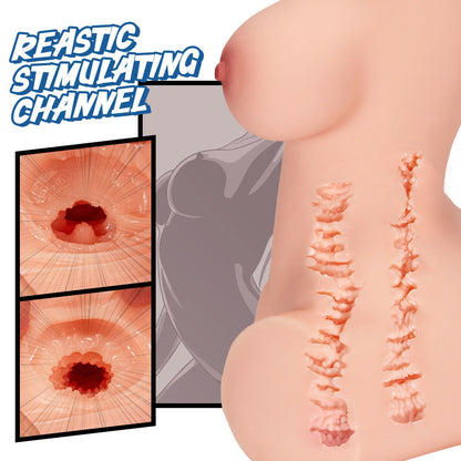 14.7lb 3 in 1 Full Bouncy Booty and Boobs Dual Entry Sex Doll