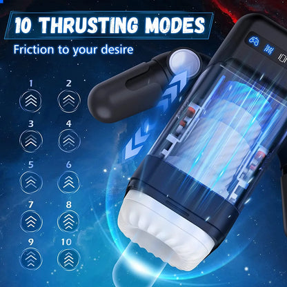 10 Thrusting & Vibration Modes Robot Male Masturbators Games Cup