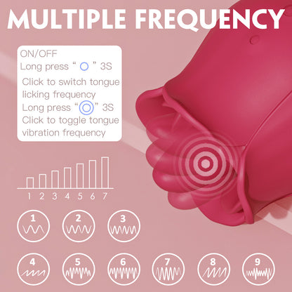 Rose Toy Clitoral Tongue Vibrator