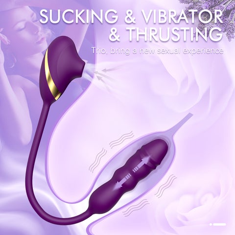 ALFA Sucking Vibrator Thursting Dildo Plug