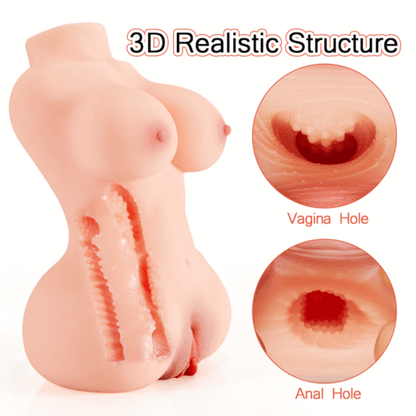 5.5lb Portable Curvy Sex Doll with Tight Vagina and Anus Realistic Strocker Masturbator