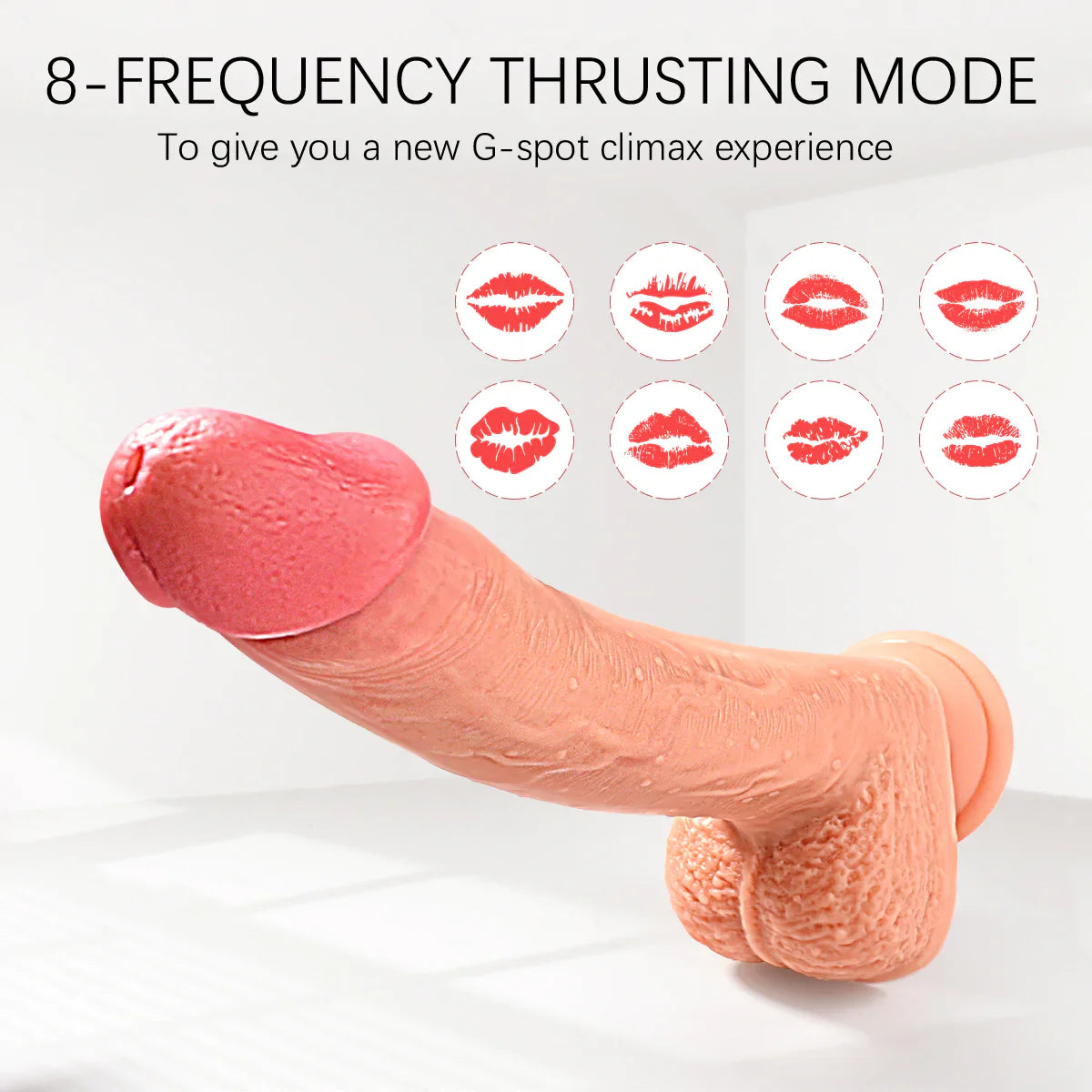 8 Vibration Modes Auto Huge Dildo 8.7 inch G-Spot Thrusting