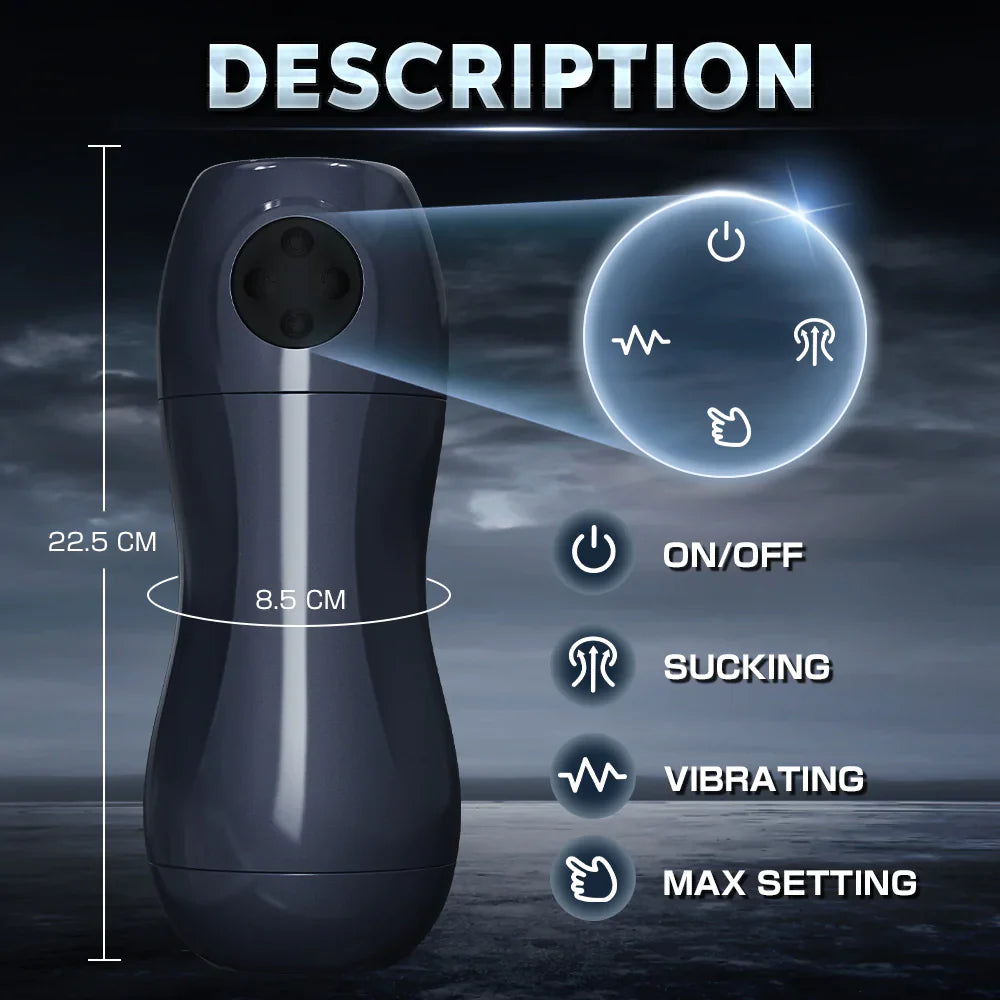 3 Swallowed Suctions and 10 Vibrations Oral Sex Male Masturbator