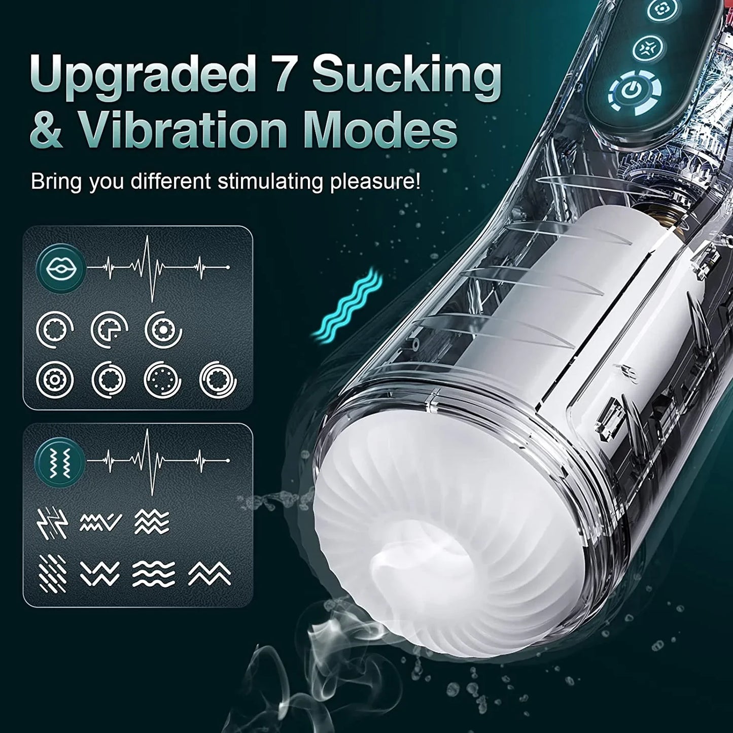 Lester Intelligent Heating Automatic Male Masturbator Sucking Toys