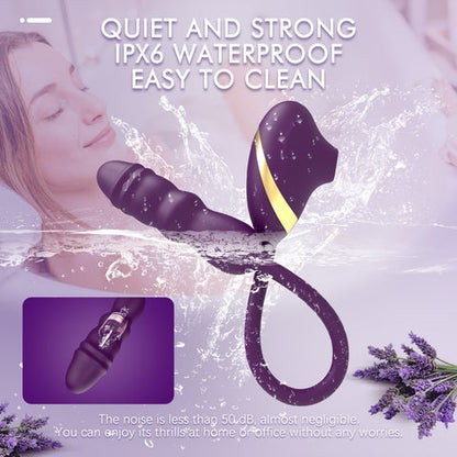 ALFA Sucking Vibrator Thursting Dildo Plug