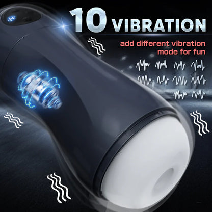 3 Swallowed Suctions and 10 Vibrations Oral Sex Male Masturbator