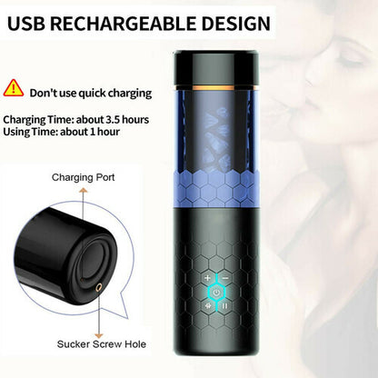 10 Thrusting Spinning Suction Cup Masturbation Cup