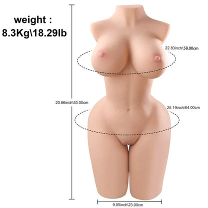 PinkParagon - 18.29lb Sexy Lifelike Butt with Perfect Nipples and Lumbar