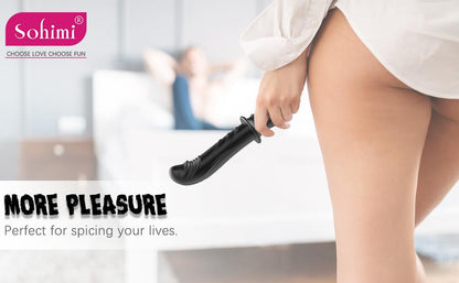 Vibrating Vaginal & Anal Dildo with Handle