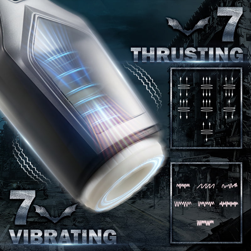 ACMEJOY -7 Thursting & Vibrating with Huge Visible Window Oral Male Masturbator