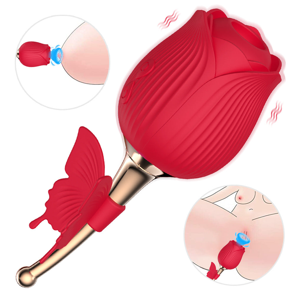 Rose Shape Vaginal Vibrator Stimulation