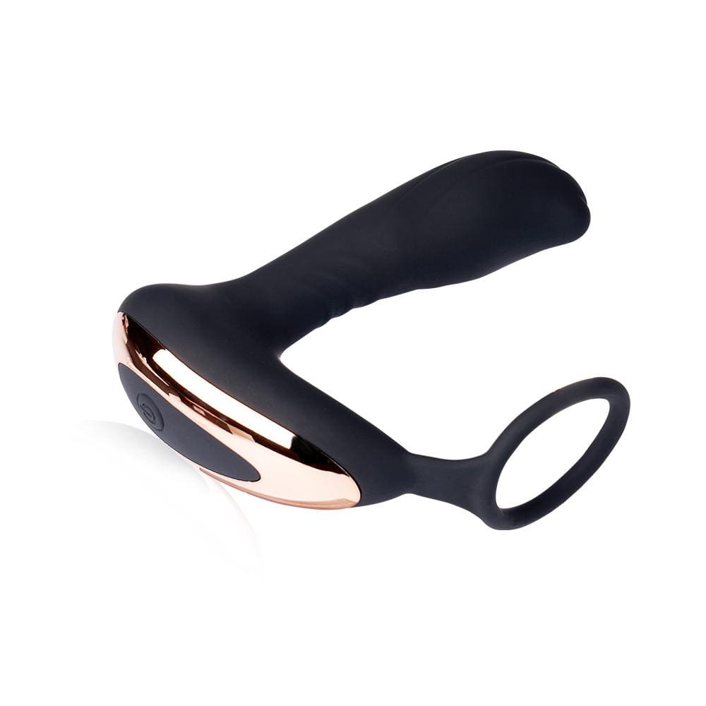 Remote Control 7-Frequency Vibration Prostate Stimulator with Penis Ri